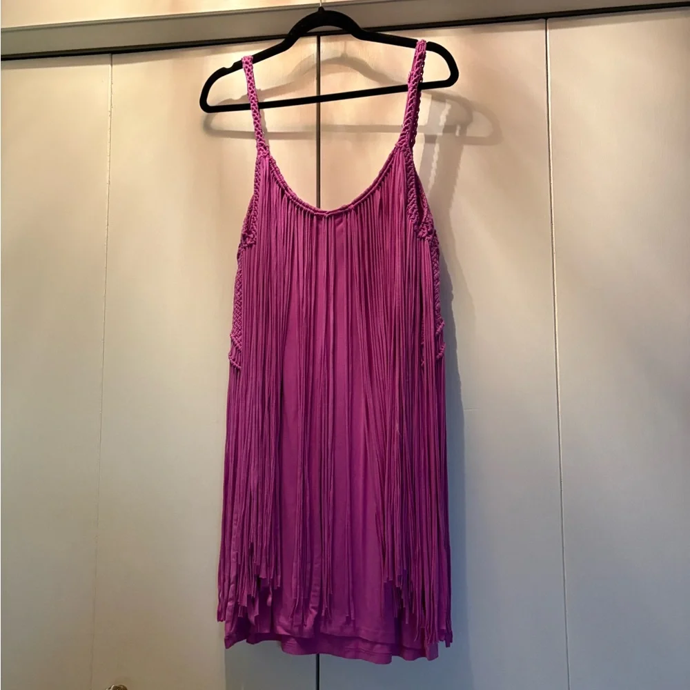 Purple Fringe Dress - Picture 4 of 4